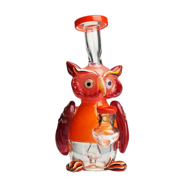 Nerdy Owl Water Pipe Lookah Glass 9" Mini - Image 2