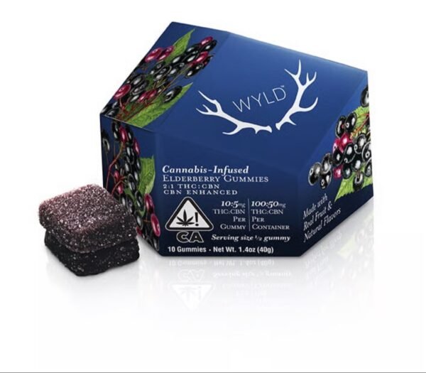Elderberry 2:1 CBN + Indica Enhanced Gummies | 100mg THC:50mg CBN